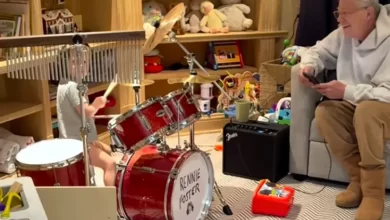 Katharine McPhee and David Foster’s Son Rennie Impresses with Drum Solo
